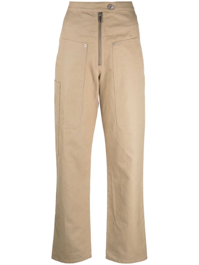 Isabel Marant Étoile Phil Straight-leg Trousers In Neutrals