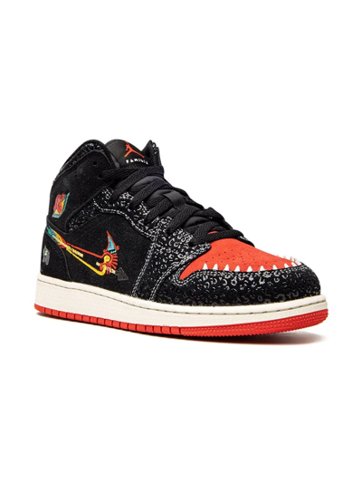 Jordan Kids' Air  1 Mid Se "siempre Familia" Sneakers In Black