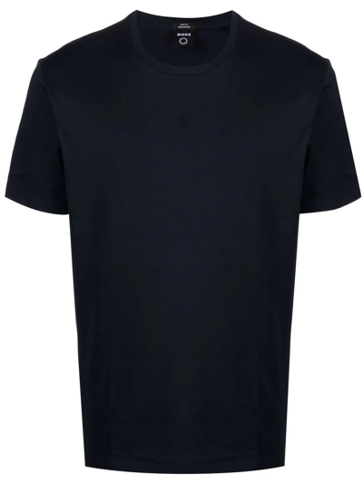 Hugo Boss Round-neck Short-sleeve T-shirt In Blue