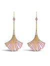 Pragnell 18kt Yellow Gold Wildflower Ginkgo Tsavorite And Diamond Earrings In Gold