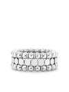 PRAGNELL 18KT WHITE GOLD BOHEMIA THREE-ROW RING