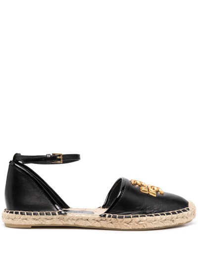 Tory Burch Women's Eleanor Leather D'orsay Espadrilles In Black