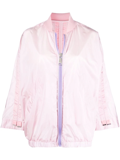 Khrisjoy Bomber In Rose-pink Polyamide