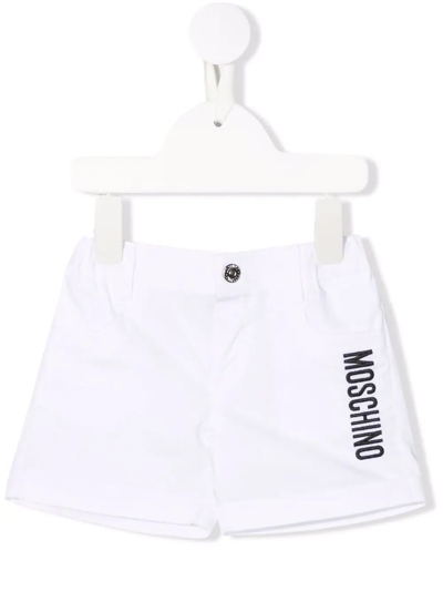 Moschino Babies' Teddy Bear-patch Shorts In White