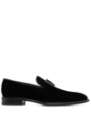 Dsquared2 Ubaldo Bom-embellished Velvet Loafers In Black