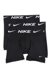 Nike Assorted 3-pack Boxer Briefs In Black/black/black