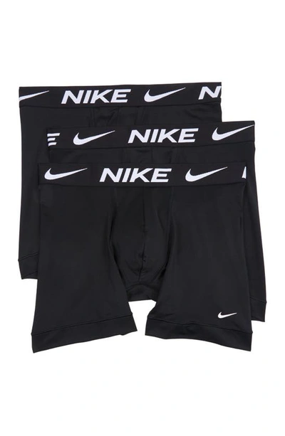 Nike Assorted 3-pack Boxer Briefs In Black/black/black