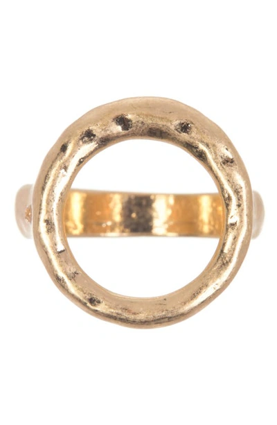 Melrose And Market Open Circle Statement Ring In Gold