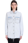 OFF-WHITE SHIRT IN CYAN DENIM