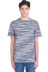 MISSONI T-SHIRT IN BLUE COTTON