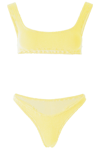 Reina Olga Ginny Crinkle Bikini Set In Pastel Yellow (yellow)