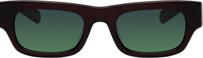 Flatlist Eyewear Burgundy Frankie Sunglasses In Burgundy/green