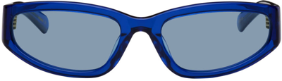 Flatlist Eyewear Blue Veneda Carter Edition Daze Sunglasses In Crystal Blue
