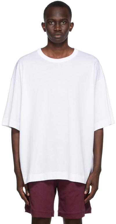 Dries Van Noten White Cotton Oversized T-shirt