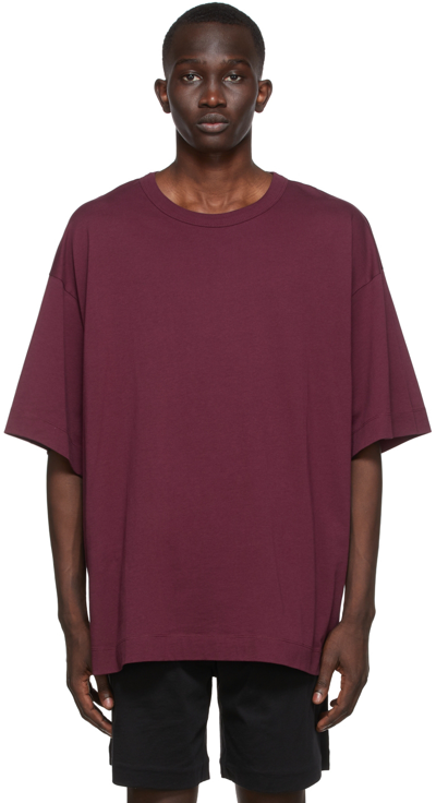 Dries Van Noten Purple Supima Cotton T-shirt In 355 Wine