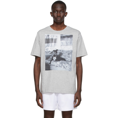 Dries Van Noten Grey Graphic T-shirt In 813 Grey Melange