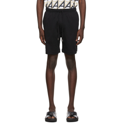 Dries Van Noten Black Cotton Jersey Shorts In 900 Black
