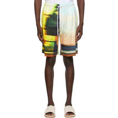 Dries Van Noten Heido Printed Cotton Shorts In Multicolor