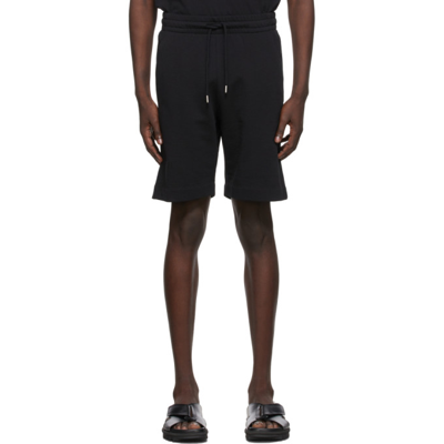 Dries Van Noten Black French Terry Shorts In 900 Black