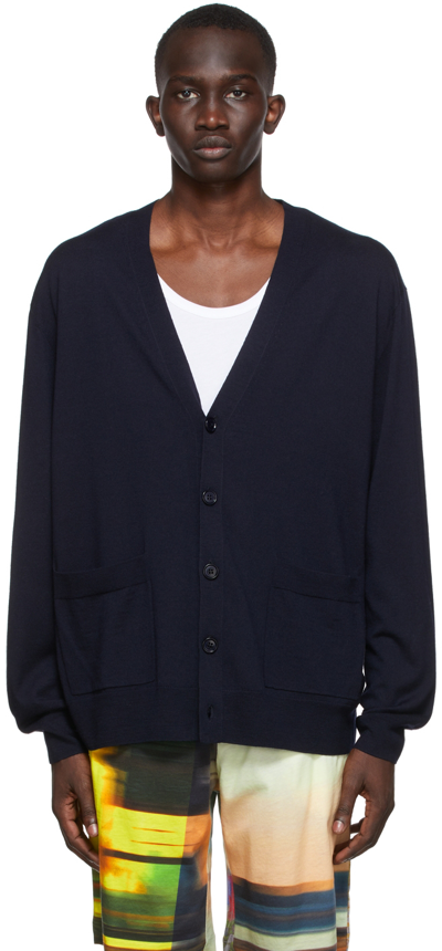 Dries Van Noten Navy Jeroen Cardigan