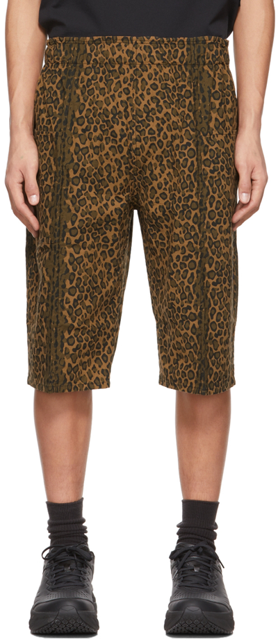 South2 West8 Brown Leopard Army String Shorts In B-leopard