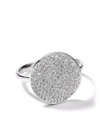 Ippolita Sterling Silver Stardust Diamond Pave Disc Ring In Silber