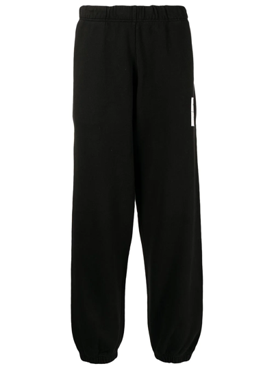 Norse Projects Logo-patch Sweatpants In Schwarz