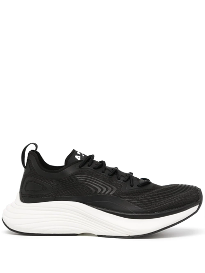 Apl Athletic Propulsion Labs Streamline Rubber-trimmed Ripstop Trainers In Black Black White