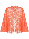 Valentino Corded-lace Jacket In Orange