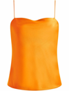 Alice And Olivia Harmon Slip Camisole Tank Top In Tangerine