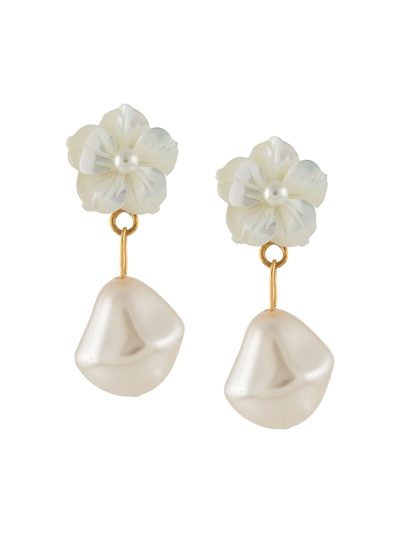 Jennifer Behr Mina Drop Earrings In Weiss