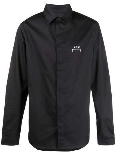 A-cold-wall* Chest Logo Shirt In Schwarz