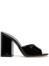 Paris Texas 100mm Patent-finish Sandals In Schwarz