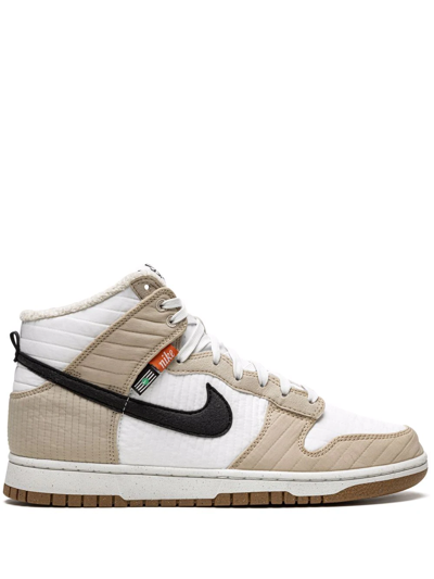 Nike Dunk High Next Nature "toasty Rattan" Sneakers In White