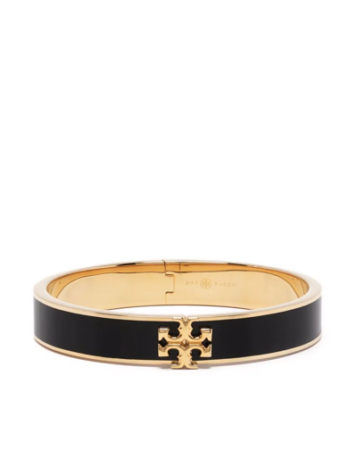 Tory Burch Kira Enamel 7mm Bracelet In Black