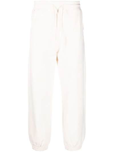 Drôle De Monsieur Logo-embroidered Track Pants In Nude