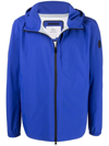 Woolrich Sleeve-logo Hooded Jacket In Blau