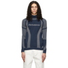 Misbhv Black Quarter-zip Sweater In Navy/white