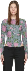 Maisie Wilen Ssense Exclusive Multicolor Printed Bodysuit In Rosy