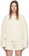 Halfboy Off-white Crew Over Cropped Sweatshirt In 06 Burro/cream