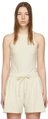 Halfboy Off-white Terry Bodysuit In 06 Burro/cream