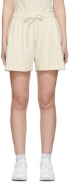 Halfboy Off-white Sweat Shorts In 06 Burro/cream