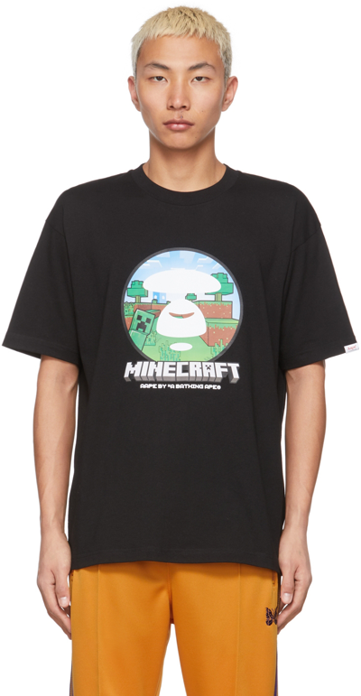 Aape By A Bathing Ape Black Minecraft Edition #1 T-shirt In Bkx Black