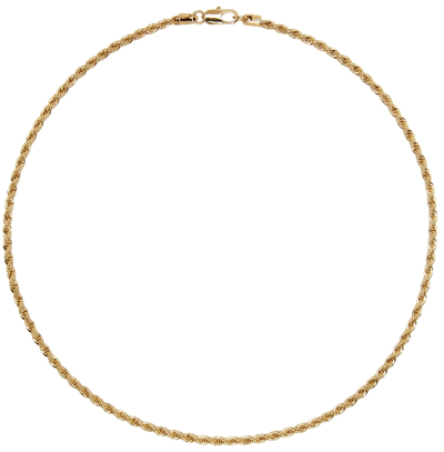 Laura Lombardi Gold Rope Chain Necklace In Brass
