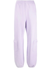 Mm6 Maison Margiela Pantalone Mm6 Lilac Cotton Cargo Sweatpant In Purple