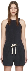 Halfboy Navy Terry Bodysuit In 02 Navy