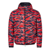 Moncler Bressay Graphic-print Shell-down Hooded Puffer Jacket In Red