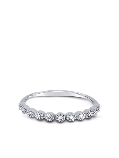 Dinny Hall 14kt White Gold Forget Me Not Diamond Ring In Silver