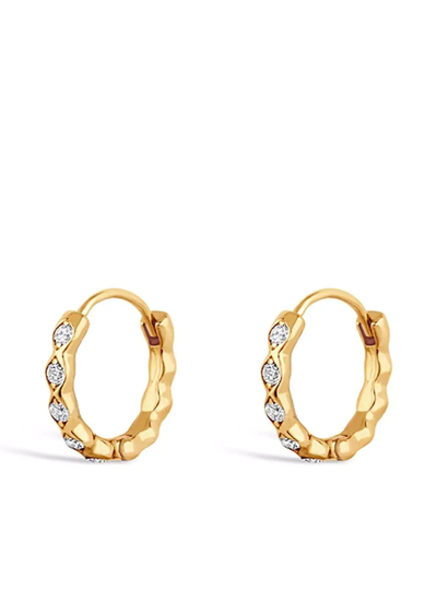 Dinny Hall 14kt Yellow Gold Rosemary Diamond Huggie Earrings