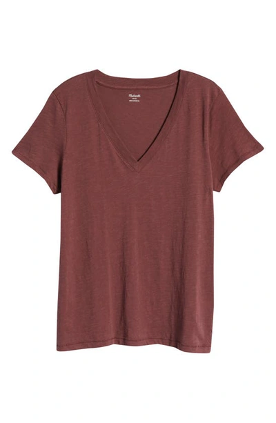 Madewell Whisper Cotton V-neck T-shirt In Purple